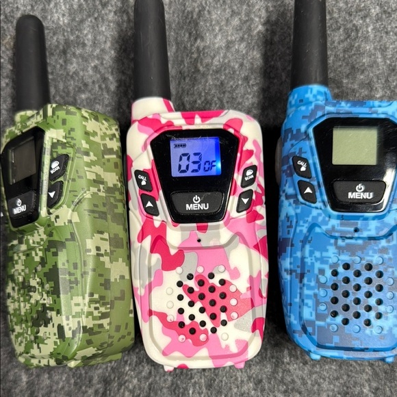 Kids Walkie Talkie Set - Green, Pink, and Blue - Picture 5 of 6